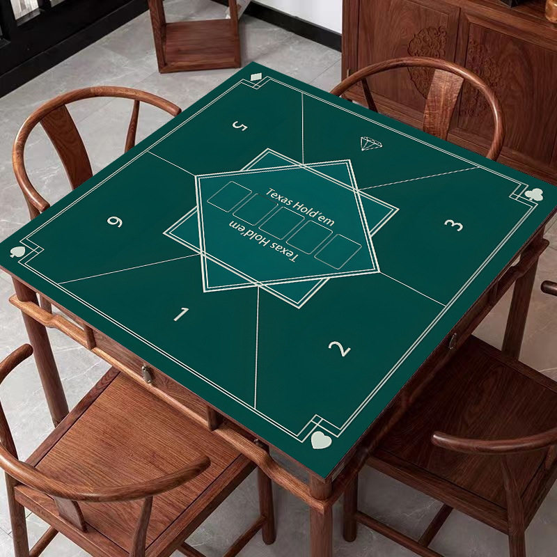 圆形正方形隔音麻将硅藻泥棋牌室桌台布打牌德州扑克筹码游戏桌垫