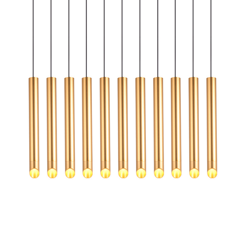 斜口led金色长筒射灯明装筒灯圆柱形圆筒吊线单灯吧台吊灯