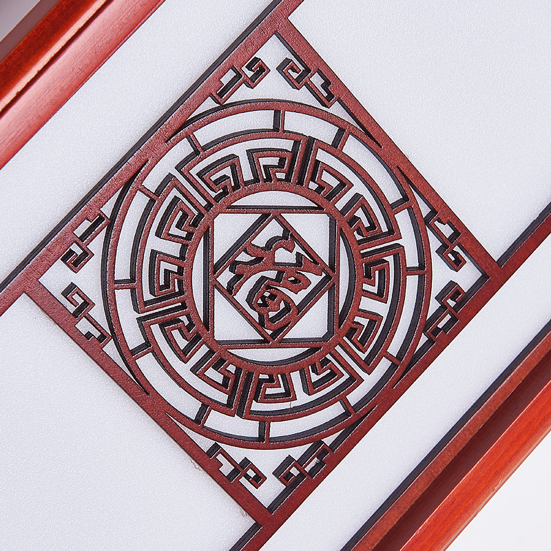 led现代中式壁灯简约古典楼梯灯 实木羊皮过道走廊门厅灯 床头灯