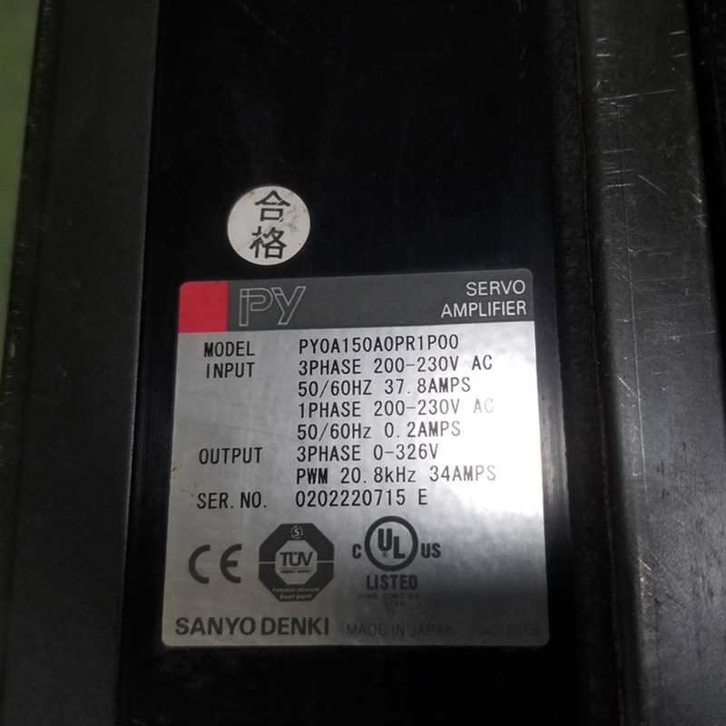 PY0A1A0PR1P00   三洋伺服驱动器  维修