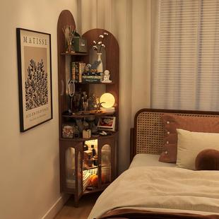 形影家具转角柜卧室置物架复古客厅中古风角落拐角展示书架床头柜