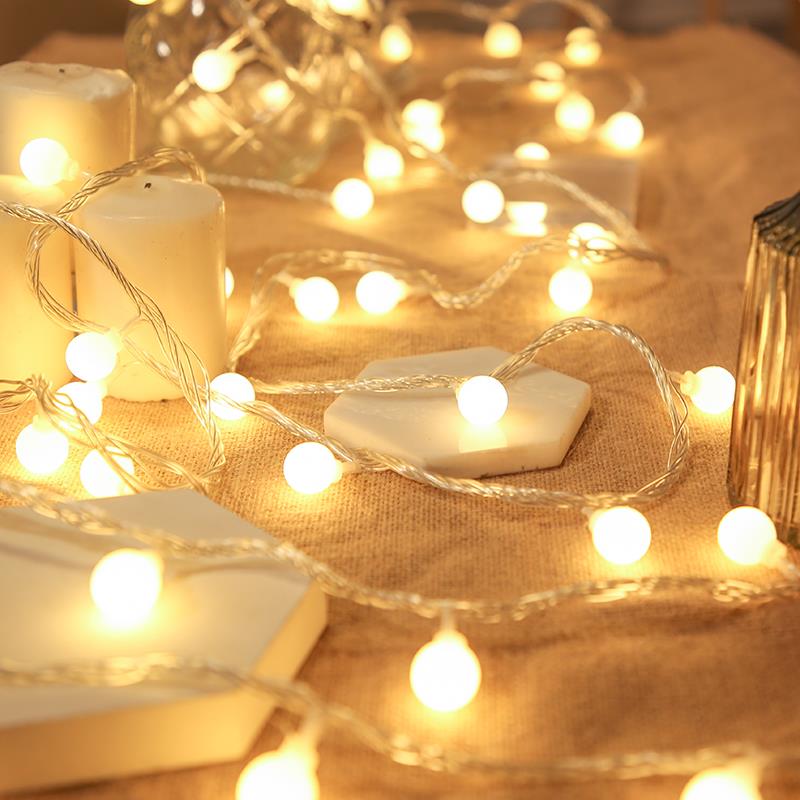 Led灯串电池USB球小灯泡圣诞星星小清新房间装饰星空春节灯笼