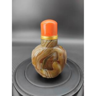 玛瑙鼻烟壶蒙古特色民间手工艺礼品把玩摆件蒙古祝寿回礼