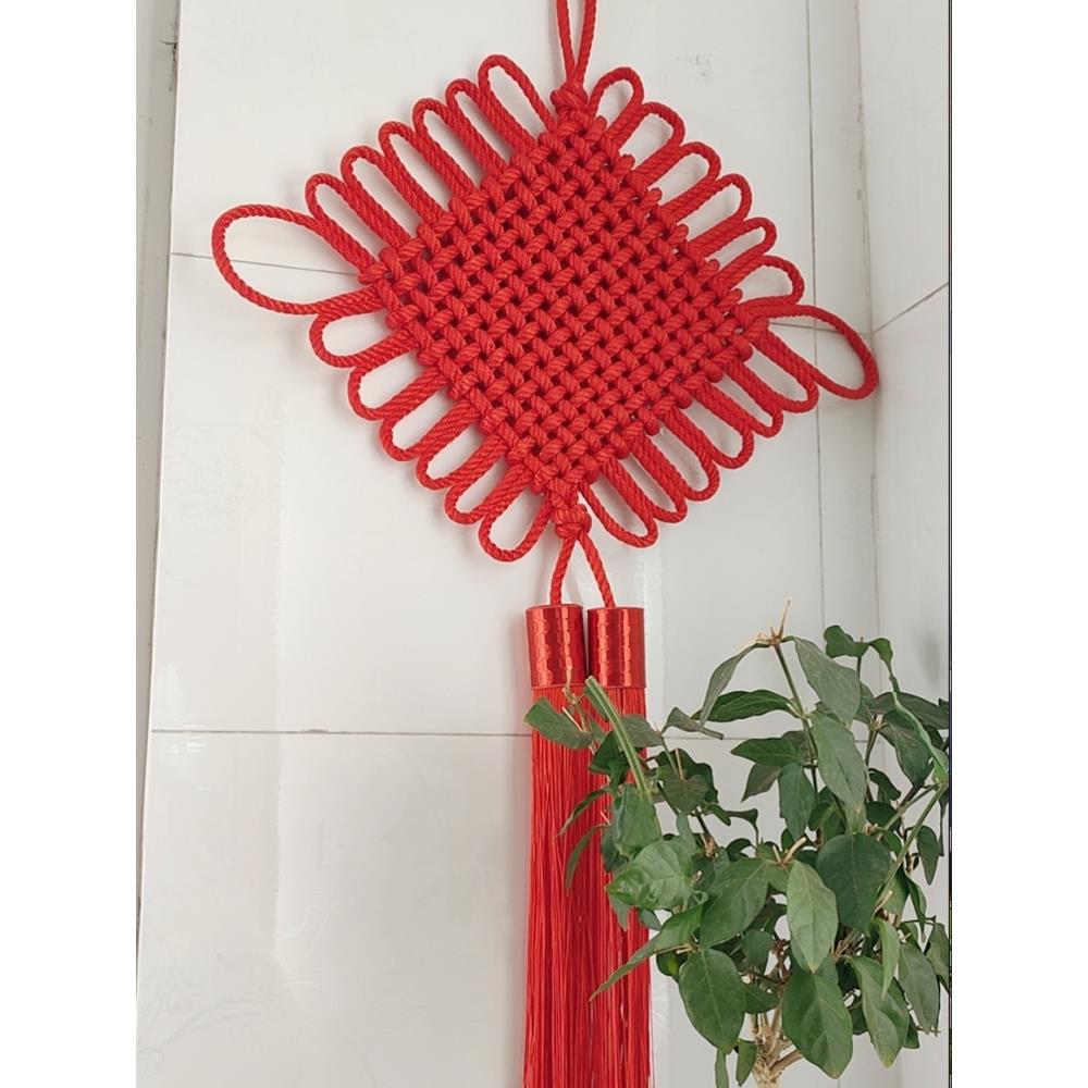 中国结传统精美麻花线红绳手工艺品编织客厅装饰风水节日用品