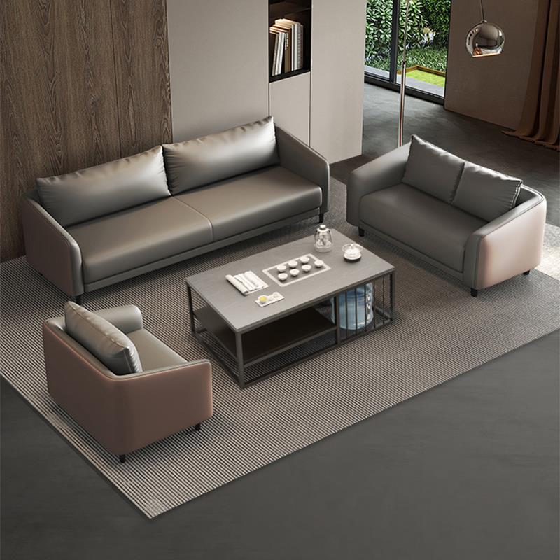 办公沙发简约现代酒店商务接待室店铺会客休息区三人沙发茶几组合