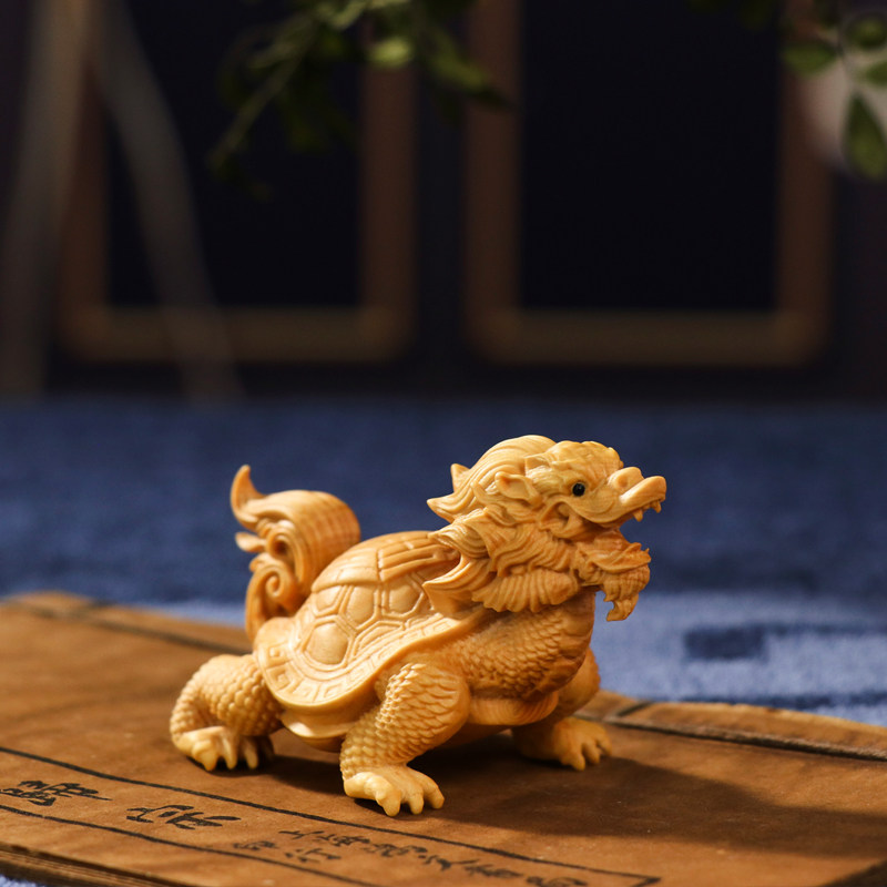 黄杨木福寿龙龟天然实木雕刻霸下文玩招财茶宠男士盘玩手把件,家居饰品,木雕,淘宝优惠券,粉丝福利购,淘宝优惠卷