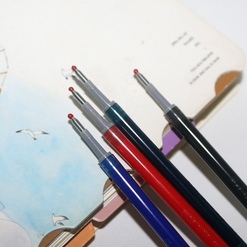 爱好GR75按动摩易擦可擦笔芯磨热力消黑红晶墨蓝中性笔替芯