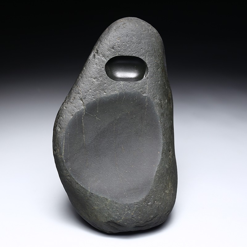 安徽砚台 天然歙砚高档精品珍藏老坑金星金晕书法研磨墨专用非端