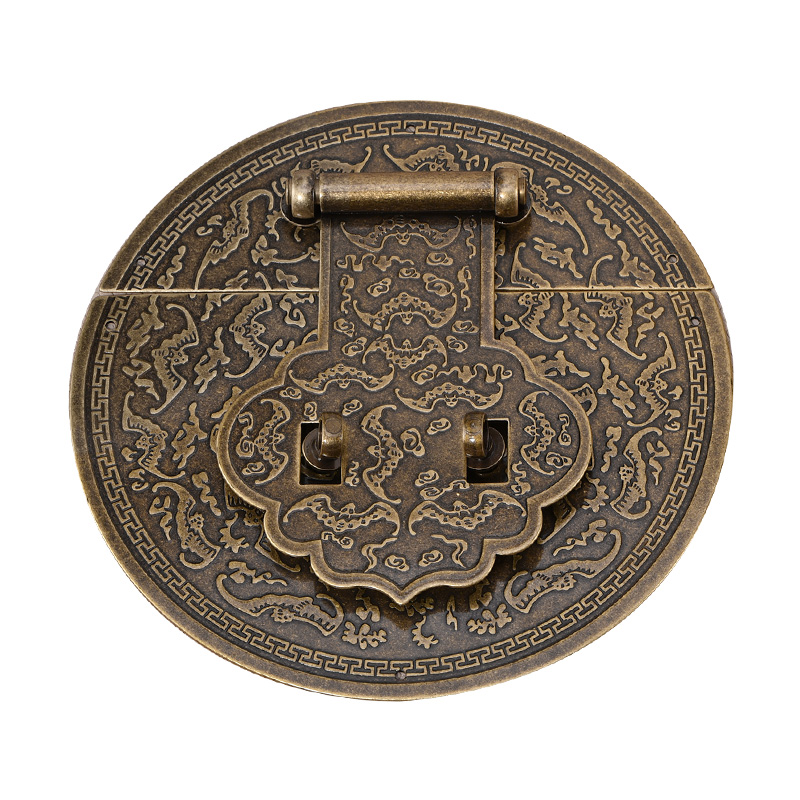 婚庆樟木箱子铜锁牌铜箱锁头搭扣卡中式家具仿古锁牌横挂锁