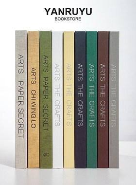 英文装饰书仿真书售楼处客厅书房书架层架样板房桌面软装饰品摆件