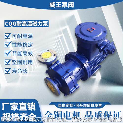 保温不锈钢立式管道磁力泵CQG65-200L无泄漏耐腐蚀化工磁力泵