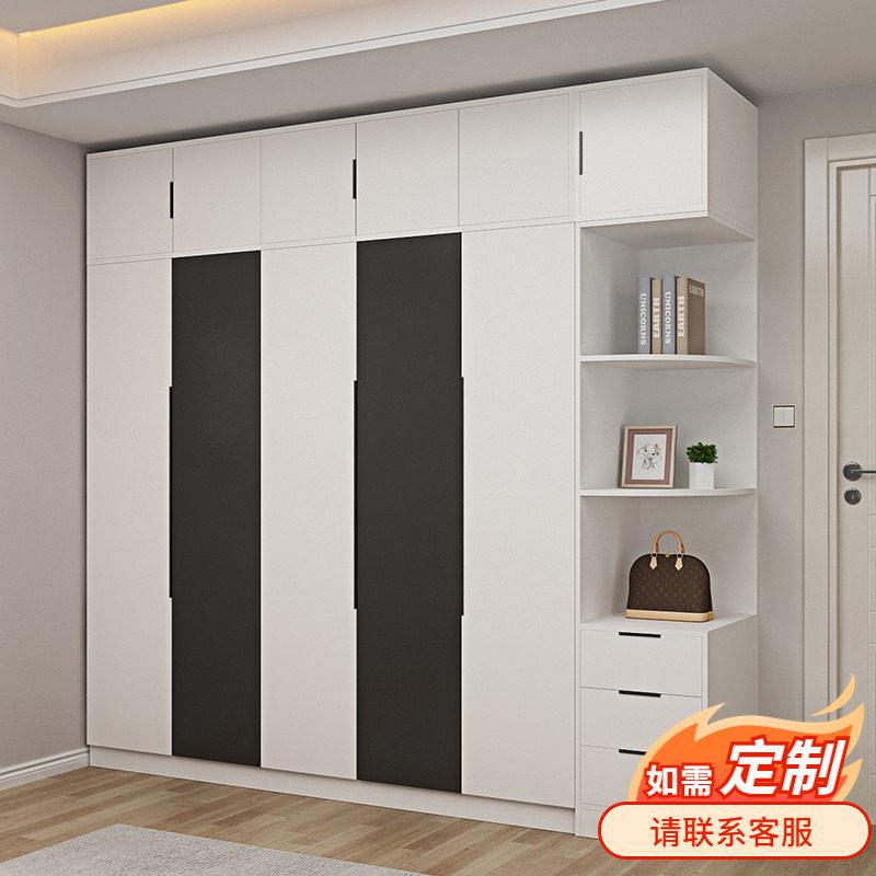 衣柜子简约现代家用卧室北欧G025经安济型包衣装黑白可定制大橱户