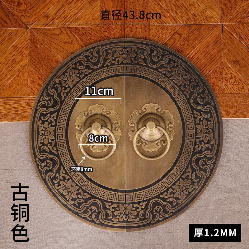 中式彷把古环大门纯铜拉手插销门锁门圆形定覆古木门制手配件大全