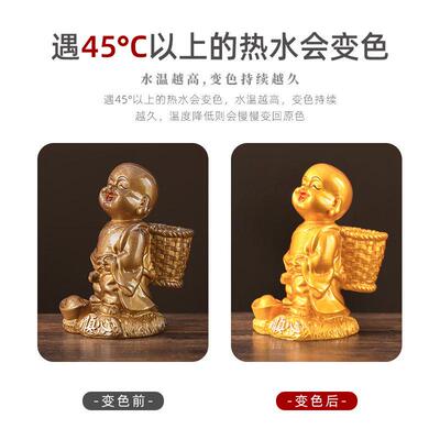 摆尿童茶宠可养色喷水小和变尚撒童子尿尿小CNU孩尿尿茶具件精品