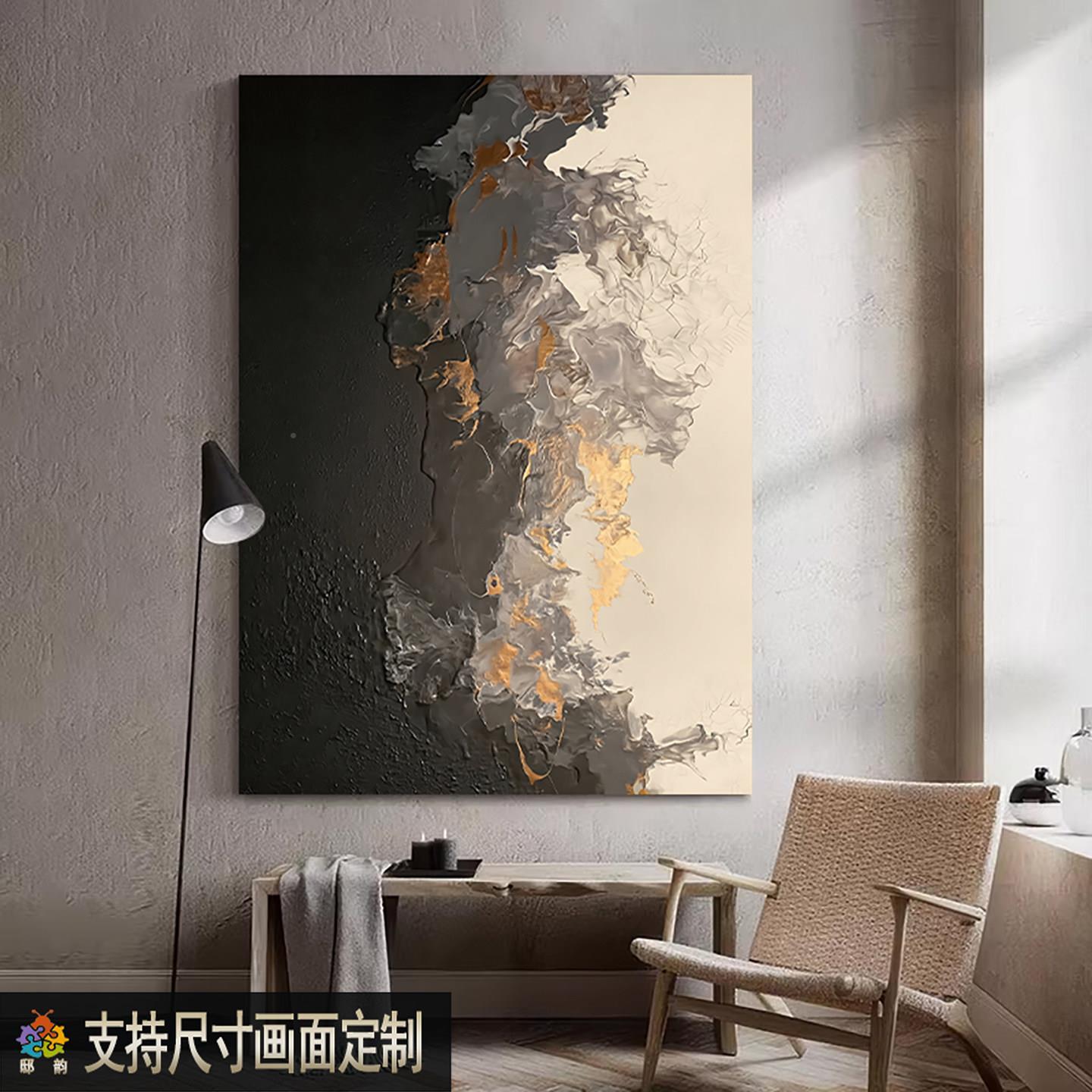 意式极简客沙发背墙景装饰504画侘寂轻奢餐玄关挂画卧室厅壁厅画