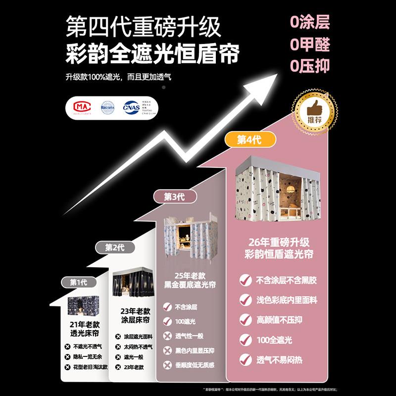 上ins强光床帘学生舍下铺帘子床围挡布寝遮室宿加厚遮CL56C260挡