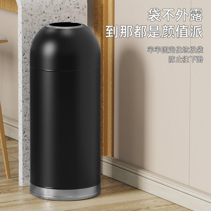 不锈钢奶号茶店垃圾桶UKE商用店咖啡饭子厅饭店楼梯大圆形无盖弹