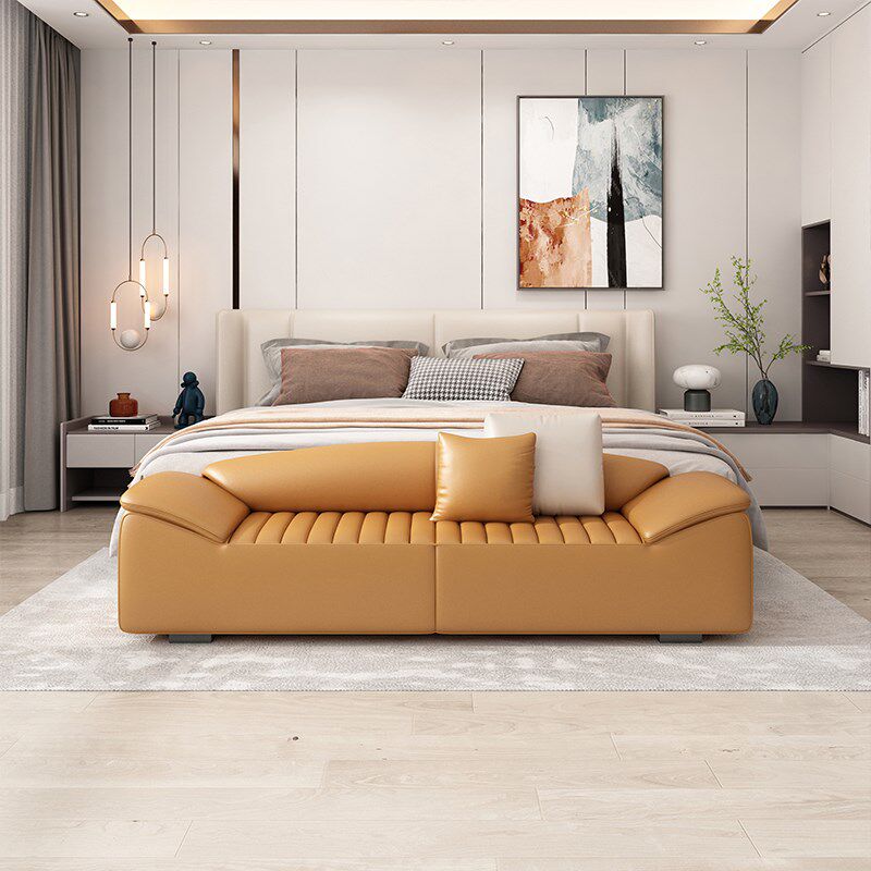 北欧轻奢意式床尾凳网红卧室简约床边躺椅衣帽间沙发凳床榻长凳