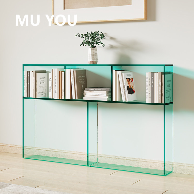 亚克力客厅沙发后置物架靠墙收纳书架卧室超窄长条夹缝窄架子定制