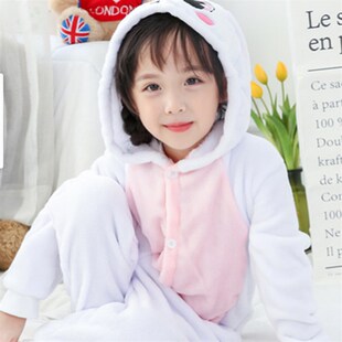 小白兔儿童睡衣宝宝男童可爱小兔子连体衣男孩动物连体恐龙衣服