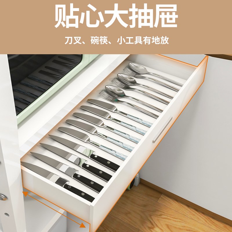 厨房落地置物架多层橱柜微波炉架烤箱储物柜子锅架多功能收纳带轮