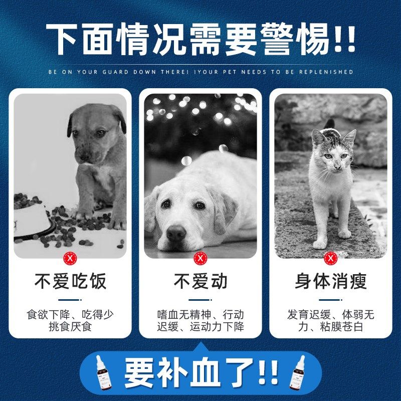 拜卡拜维宁猫咪狗狗补血肝精猫宠物产后贫血补铁生血宝保肝营养品
