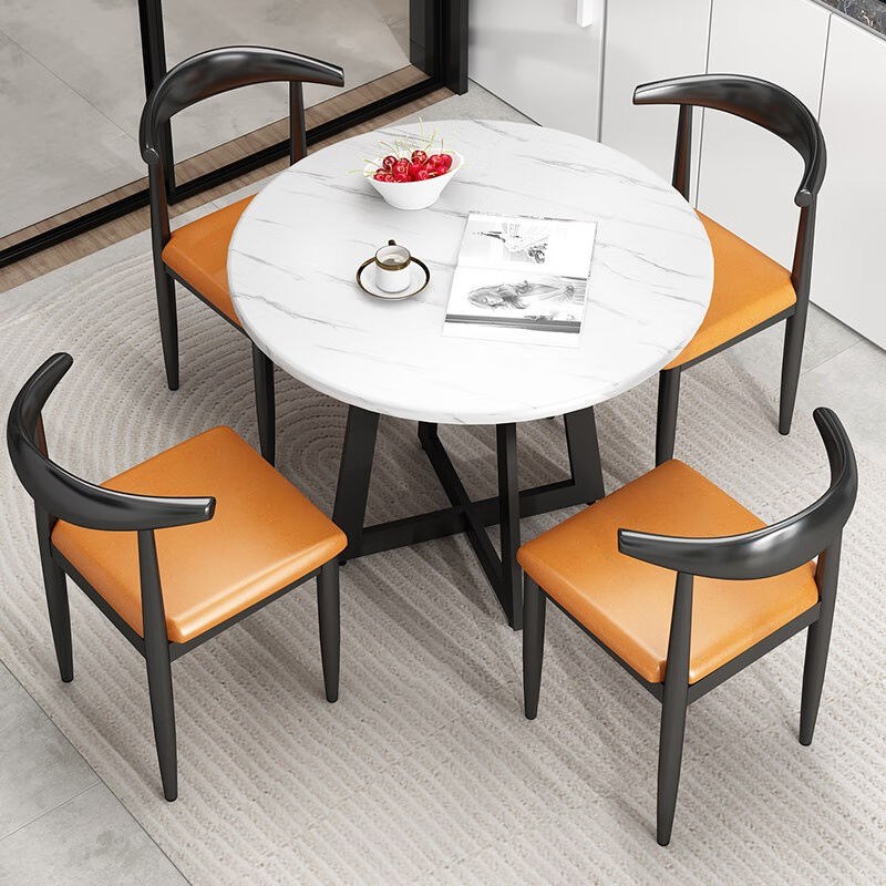 意寻客洽谈桌椅组合小圆桌休闲桌椅店铺接待桌椅茶桌办公商务谈判