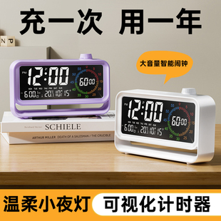 智能夜光小闹钟学生专用起床神器2024新款叫醒初高中专用儿童女孩
