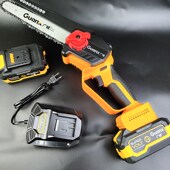 广械锂电链锯德图12寸8寸高速锯大容量电池续航园林锯树充电配件