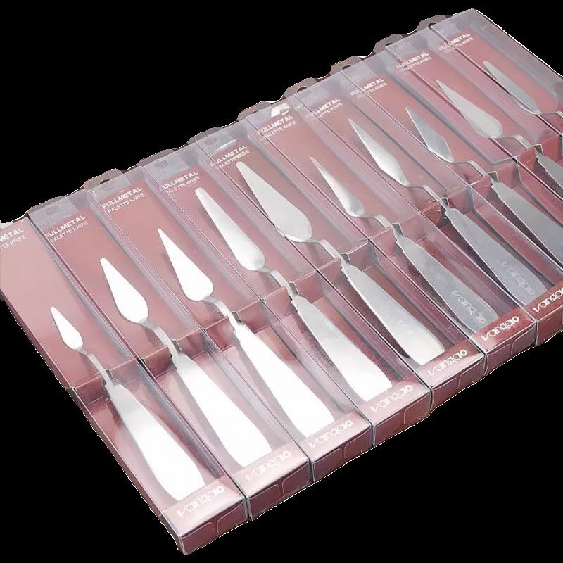 凡高画材油画刀一体式马氏体全钢手柄丙烯水粉颜料油画棒调色刮刀