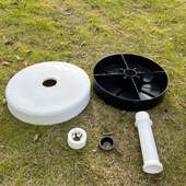 灌水加重伞固定伞座伞墩子 36毫米圆管 白色圆形注水底座 适用18