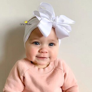 婴幼儿蝴蝶结可爱高弹时尚 12个月 透气柔软百搭儿童宝宝发饰头饰0
