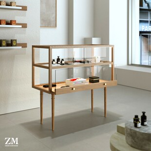 中古风珠宝玻璃展示柜银首饰品眼镜店精品柜玉器陈列柜橱窗样品货