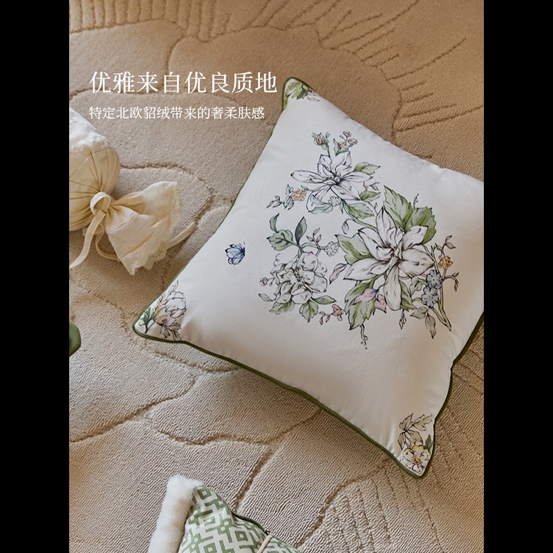 蜡笔派醒春物语系列屿花集抱枕法式中古氛围感客厅沙发靠枕