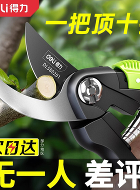 得力剪枝剪刀园林花艺修剪树枝剪刀果树剪刀粗大花剪园艺花卉剪子