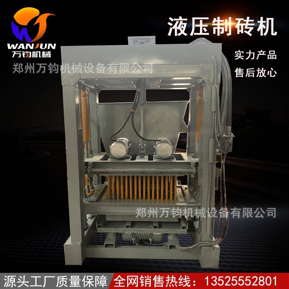东南亚全自动免烧砖机液压自动布料水泥砖机全自动液压空心砖机