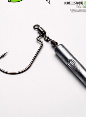 鸡咖钓组长条铅倒钓组圆柱 铅圆孔环铅防挂底鳜鱼钩JIKA钓障碍区