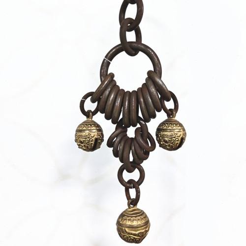 新款手工铁环吉祥挂件铁链铃酒吧酒店茶室装饰工业风创意礼品包邮