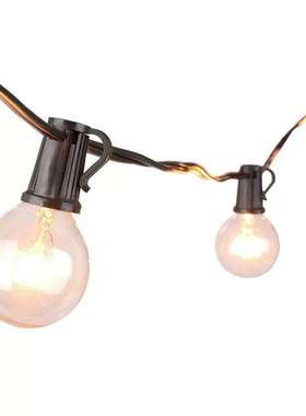 跨镜供货白炽灯串G40钨丝E12圣诞灯 100FT 美规钨丝灯泡