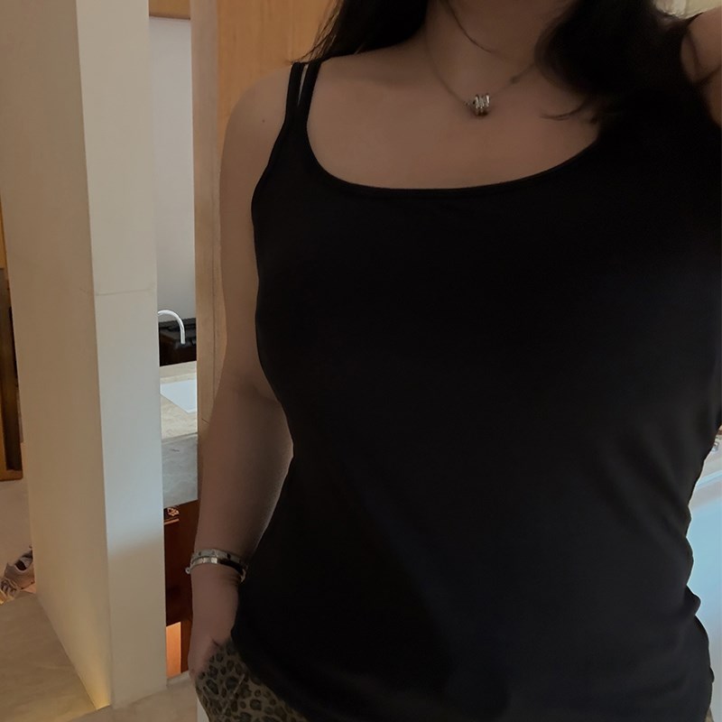 铅笔小鑫大码女装显瘦百搭加绒免穿内衣吊带背心秋冬加厚