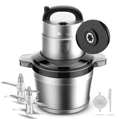 6L大容量绞肉机家用电动不锈钢碎菜绞馅机打肉泥辣椒蒜蓉商用10L