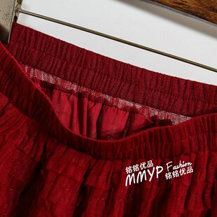 酒红色网纱裙蛋糕裙半身裙秋冬女2024新款裙子白色纱裙长裙半裙