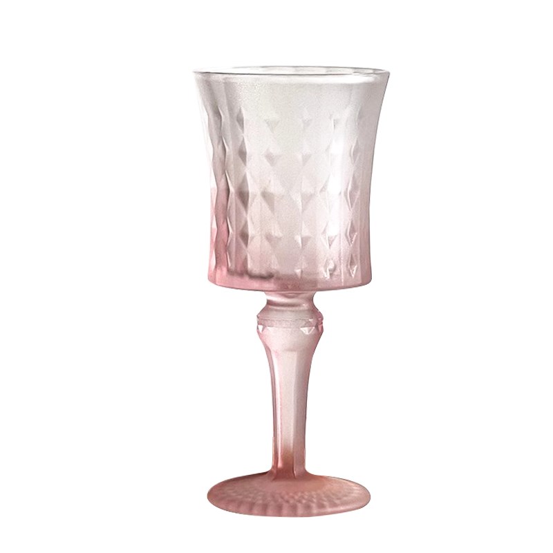 MOLA.Runi.酒具渐变粉玻璃杯子高脚杯轻奢葡萄红酒杯香槟杯丨如妮