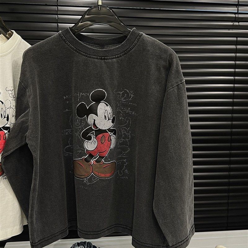 儿童长袖T恤2024春秋装0-6岁男女童洋气卡通纯棉内搭宽松做旧上衣,童装/婴儿装/亲子装,T恤,淘宝优惠券,粉丝福利购,淘宝优惠卷