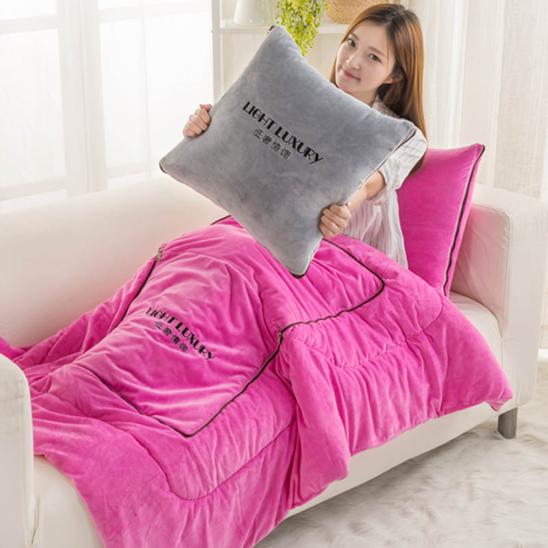 多功能抱枕被子两用汽车空调被靠垫折叠办公室午睡定制靠枕印照片