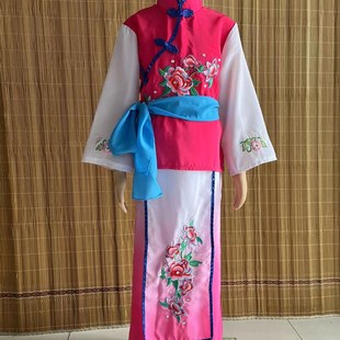 儿童戏服京剧戏装 小红娘表演服俏花旦丫鬟团体舞台演出服 卖水服装