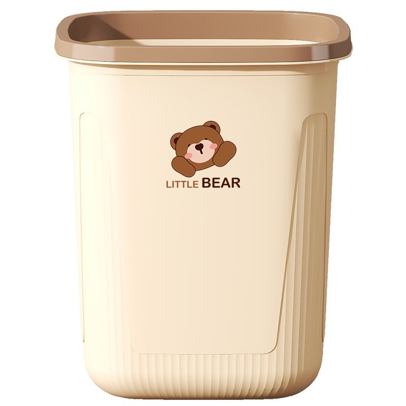 北欧撞色方形垃圾桶家用大容量无盖带压圈卧室卫生间厨房网红纸篓