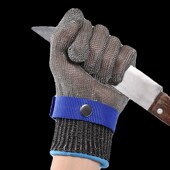 钢丝防割五指手套不锈钢9级防刀割防刺厨房切菜专用防护防切手套