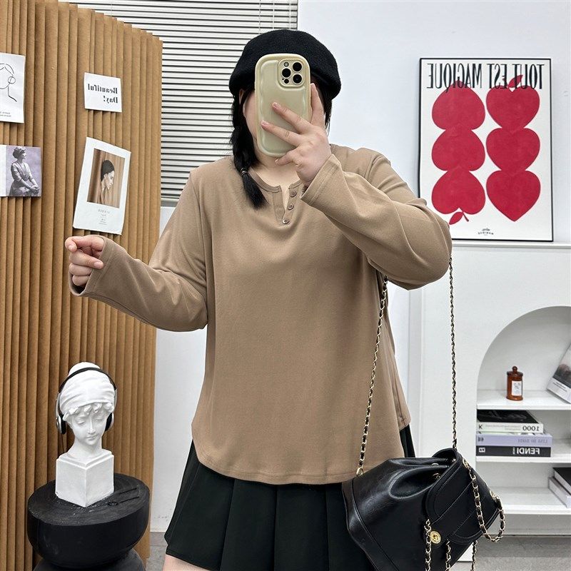 宛宛家胖mm大码显瘦v领打底衫女秋冬新款德绒内搭打底上衣,女装/女士精品,大码内搭,淘宝优惠券,粉丝福利购,淘宝优惠卷