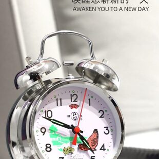 机械闹钟发条复古老式闹钟金属闹钟80年代老式手动上发条上劲闹铃